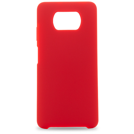 Чехол Poco X3 Silicone Red Red (Красный)