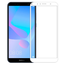Защитное стекло 3D для Huawei Y6 Prime Белое (Тех.Упаковка)