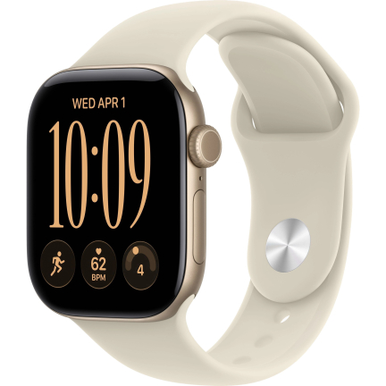 Apple Watch 12 46mm Light Gold Aluminum Case / Sand Sport Band