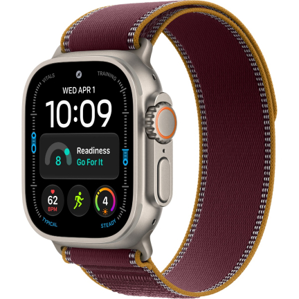 Apple Watch Ultra 4 (2026) 49mm Natural Titanium Case /Burgundy Trail Loop
